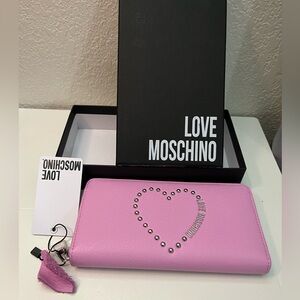 NWT Love Moschino Studded Long Wallet